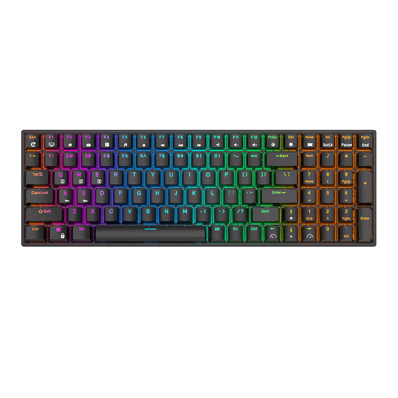 Royal Kludge RK100 juoda belaidė klaviatūra | 96%, Hot-swap, Brown Switches, US