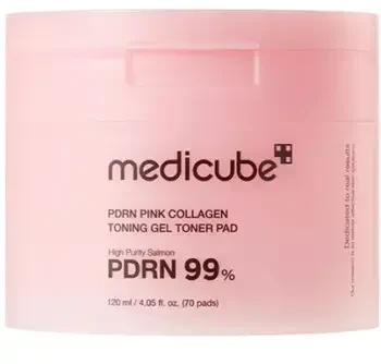 Medicube Salmon DNA PDRN Rožinė Collagen Jelly Pad veido padeliai 70 vnt