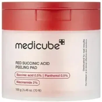 Medicube raudonos spalvos gintaro rūgšties šveitimo pagalvėlės 70 vnt. 155 g