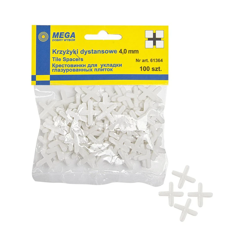 Krzyżyki Kryžiai plytelėms 4mm 100gb