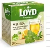 Žolelių arbatos gėrimas LOYD, Melisa su citrinine aloyzija ir apelsino žievelės skoniu, 20x2 g