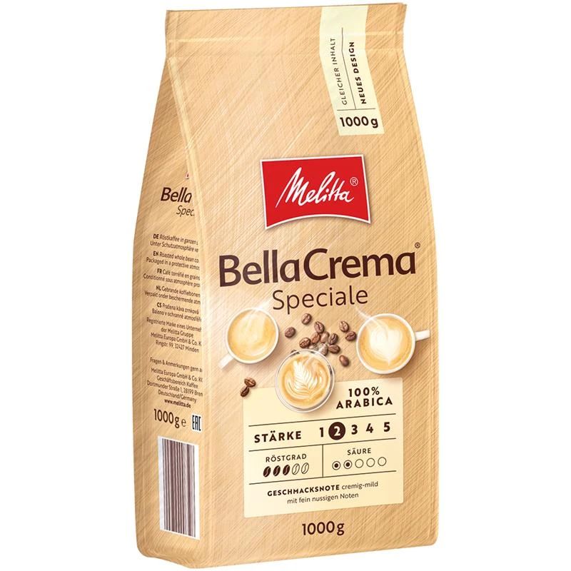 MELITTA BellaCrema Speciale 1kg. Kavos pupelės