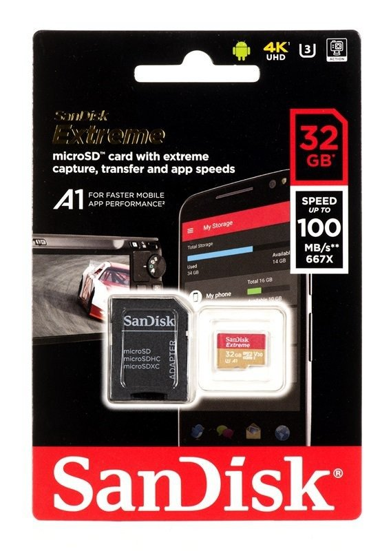 Atminties kortelė Sandisk Extreme microSDHC UHS-I 32GB