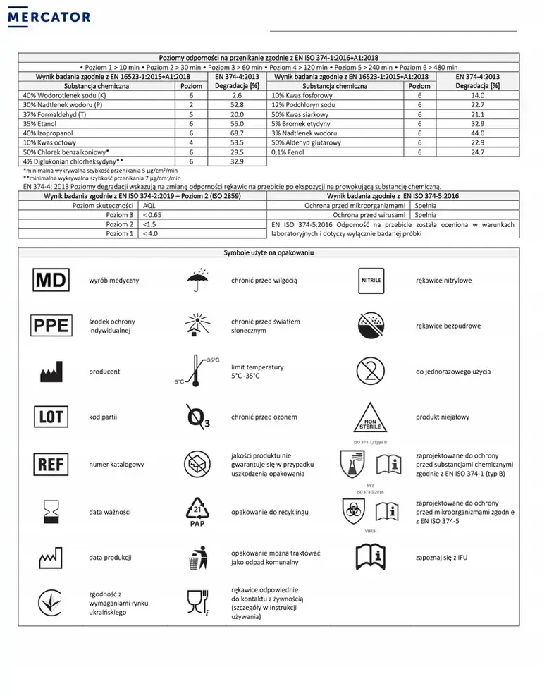 Mercator Oem Juodos nitrilo pirštinės L - 100vnt