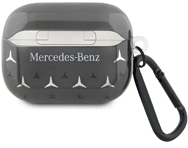 Mercedes MEAP28DPMGS AirPods Pro 2 (2022/2023) dėklas, juodos spalvos, su dideliu žvaigždės raštu