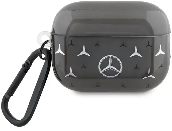Mercedes MEAP28DPMGS AirPods Pro 2 (2022/2023) dėklas, juodos spalvos, su dideliu žvaigždės raštu