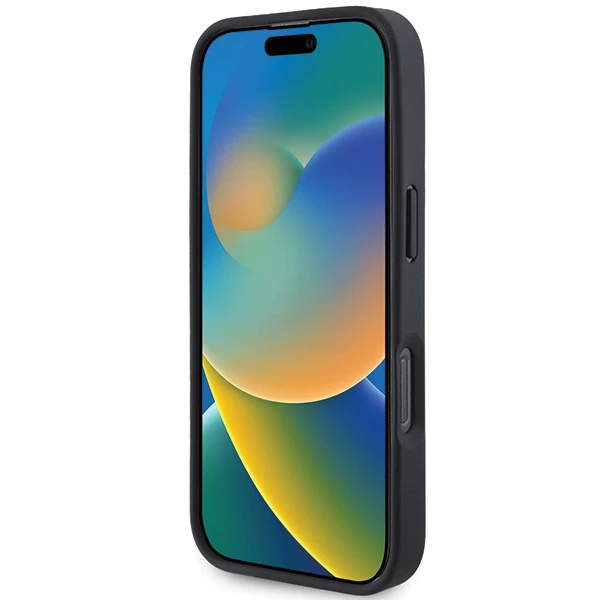 Mercedes MB Curved Stitches Leather Apple iPhone 16 Pro Max Case – dėklas telefonui rudos spalvos