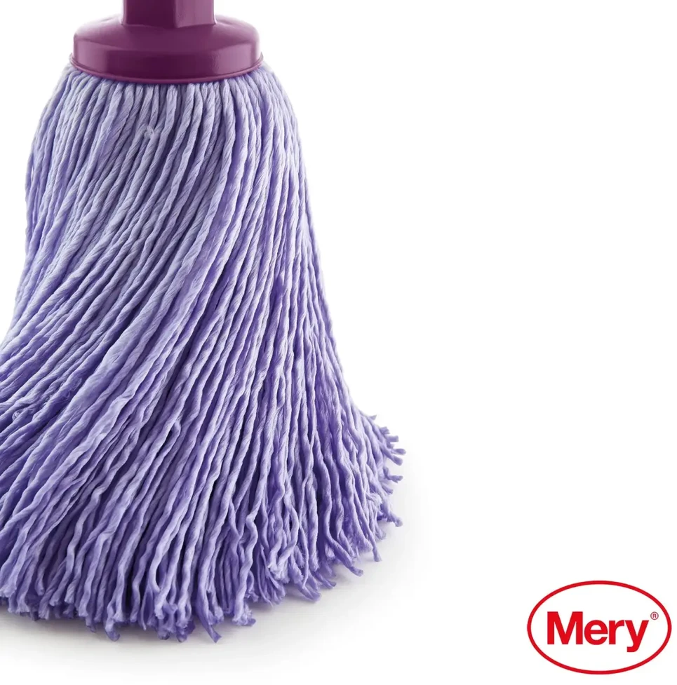 „Multi Mop“ siūlų/apvali šluostė mini „Mery Micro“ 200 g mikropluošto su šešiakampiais siūlais violetinė drėgna, 1 vnt.