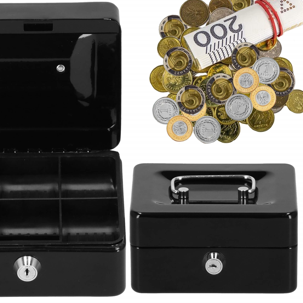 Metalinė pinigų dėžutė Springos HA5038 su raktu