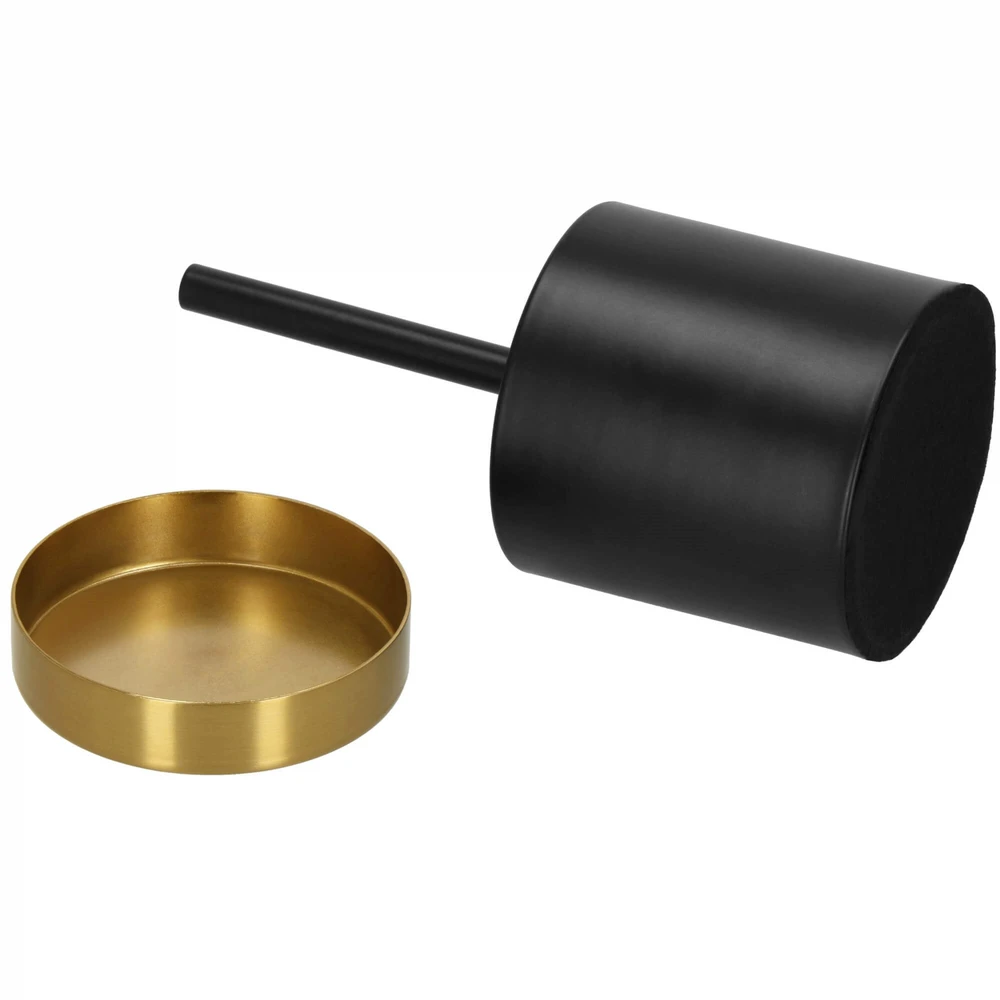 Metalinės žvakidės Springos, 17 cm ir 21 cm, juoda-aukso