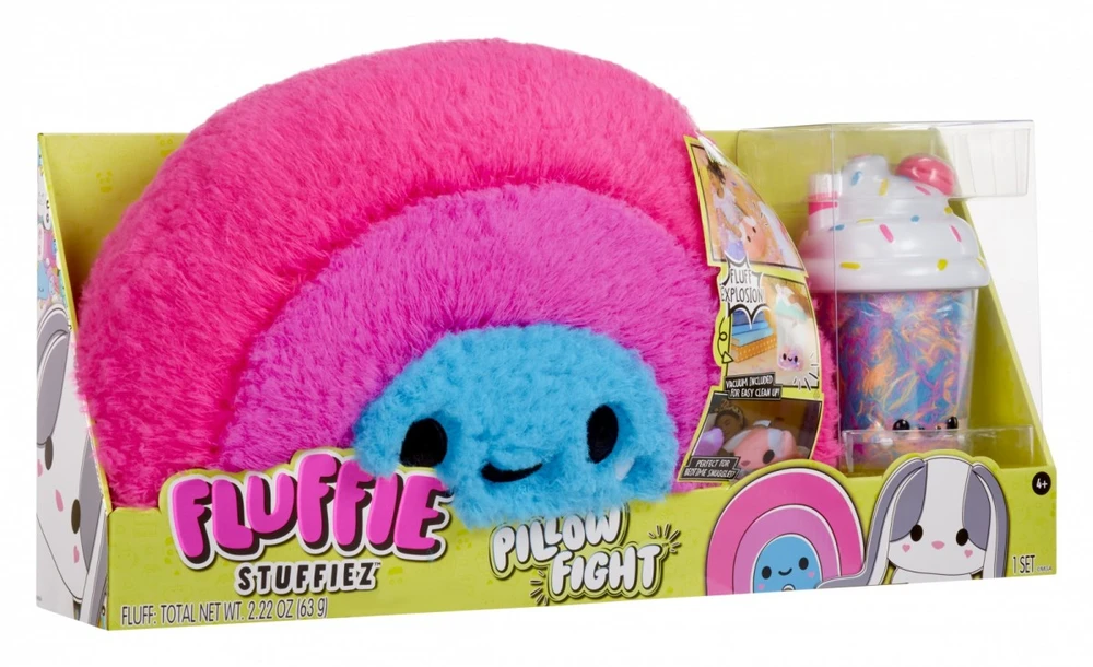 MGA 513056EUC Fluffie Stuffiez Pillow Fight- Vaivorykštė