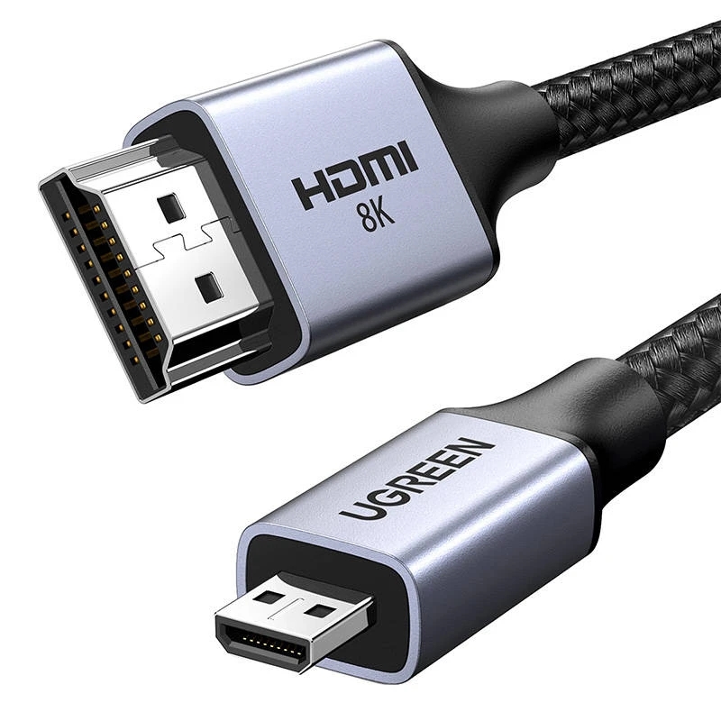 UGREEN 8K laidas su HDMI ir Micro HDMI jungtimis