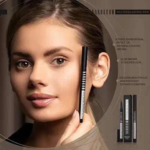 Mikrobladingo rašiklis Nanobrow Tamsiai ruda 1 ml