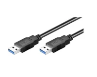 Kabelis USB MicroConnect USB-A - USB-A 2 m Juodas (USB3.0AA2B)