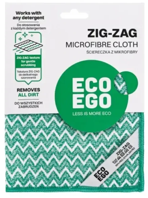 Sauber Mikropluošto šluostė Zig-Zag Eco Ego 20x20x25cm žalia/balta