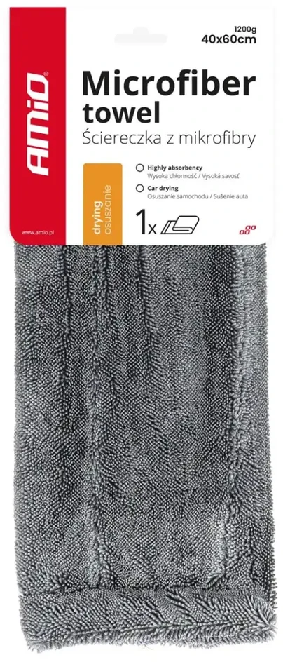 Mikropluošto rankšluoštis 40x60 cm, 1200 gsm AMIO-03760