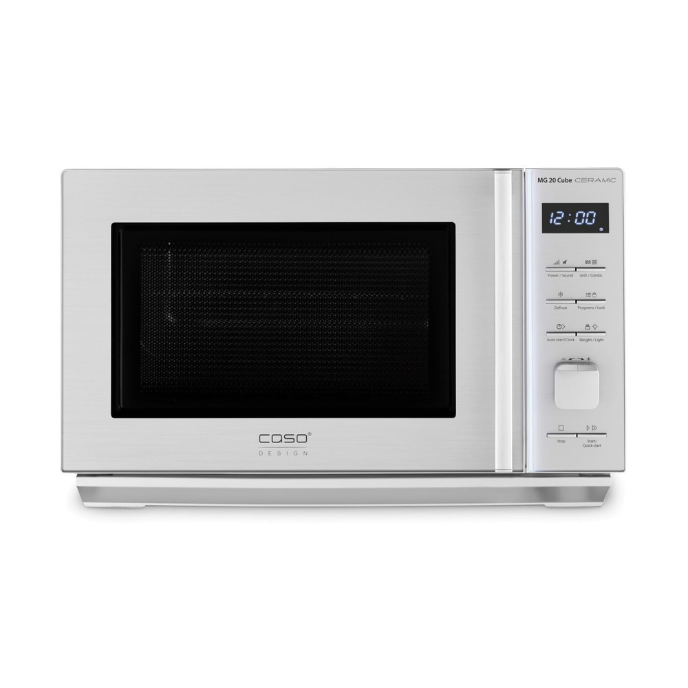 Mikrobangų krosnelė Caso | Microwave Oven with Grilis | MG 20 Cube | Free standing | 800 W | Grilis | Sidabrinis