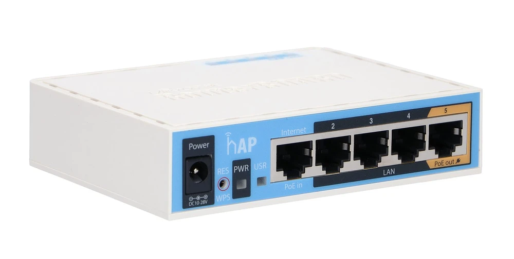MIKROTIK RB951Ui-2nD hAP prieigos taškas 2.4GHz 5x RJ45 100Mb/s
