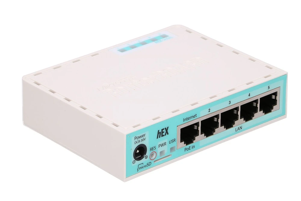 Šakotuvas „MikroTik“ laidinio Ethernet maršrutizatorius (be Wi-Fi) RB750Gr3, hEX, dviejų branduolių 880MHz procesorius, 256 MB RAM, 16 MB („MicroSD“), 5xGigabit LAN, USB, PCB ir įtampos temperatūros monitorius, pyptelėjimas, IP20, plastikinis korpusas, RouterOS L4 | MikroTik | Ethernet maršrutizatorius hEX | RB750Gr3 | Nėra Wi-Fi | Ethernet LAN (RJ-45) jungtys 5 | Nereikalingas tinklelio palaikymas | MU-MiMO Ne | Nėra mobiliojo plačiajuosčio ryšio | 1 | 12 mėn.