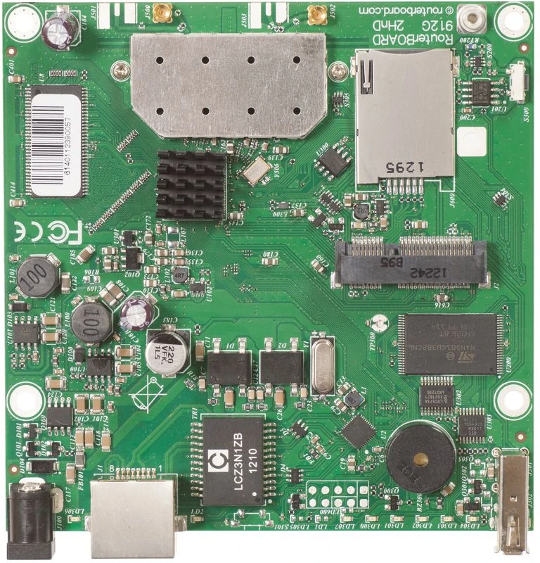 MikroTik RB912UAG-2HPnD | WiFi Maršrutizatorius | 2,4GHz, 1x RJ45 1000Mb/s, 1x miniPCIe