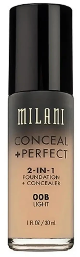 Milani „Conceal + Perfect Natural“ skystas makiažo pagrindas ir kaukė 2-in-1 00B Light, 30 ml