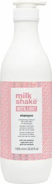 Stiprinamasis šampūnas su užpildančiu poveikiu visų tipų plaukams| Milk Shake - Insta Light, 300 ml.