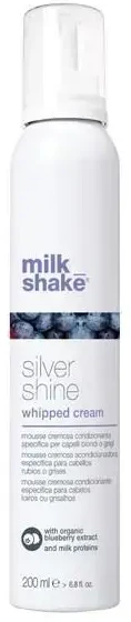 plaukų putos šviesiems ir žiliems plaukams Milk shake Sidabrinis Shine Whipped Creamy Conditioning Mousse 200ml