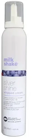 Kondicionuojančios putos šviesiems ir žiliems plaukams Milk_Shake Silver Shine Whipped Cream, 200 ml