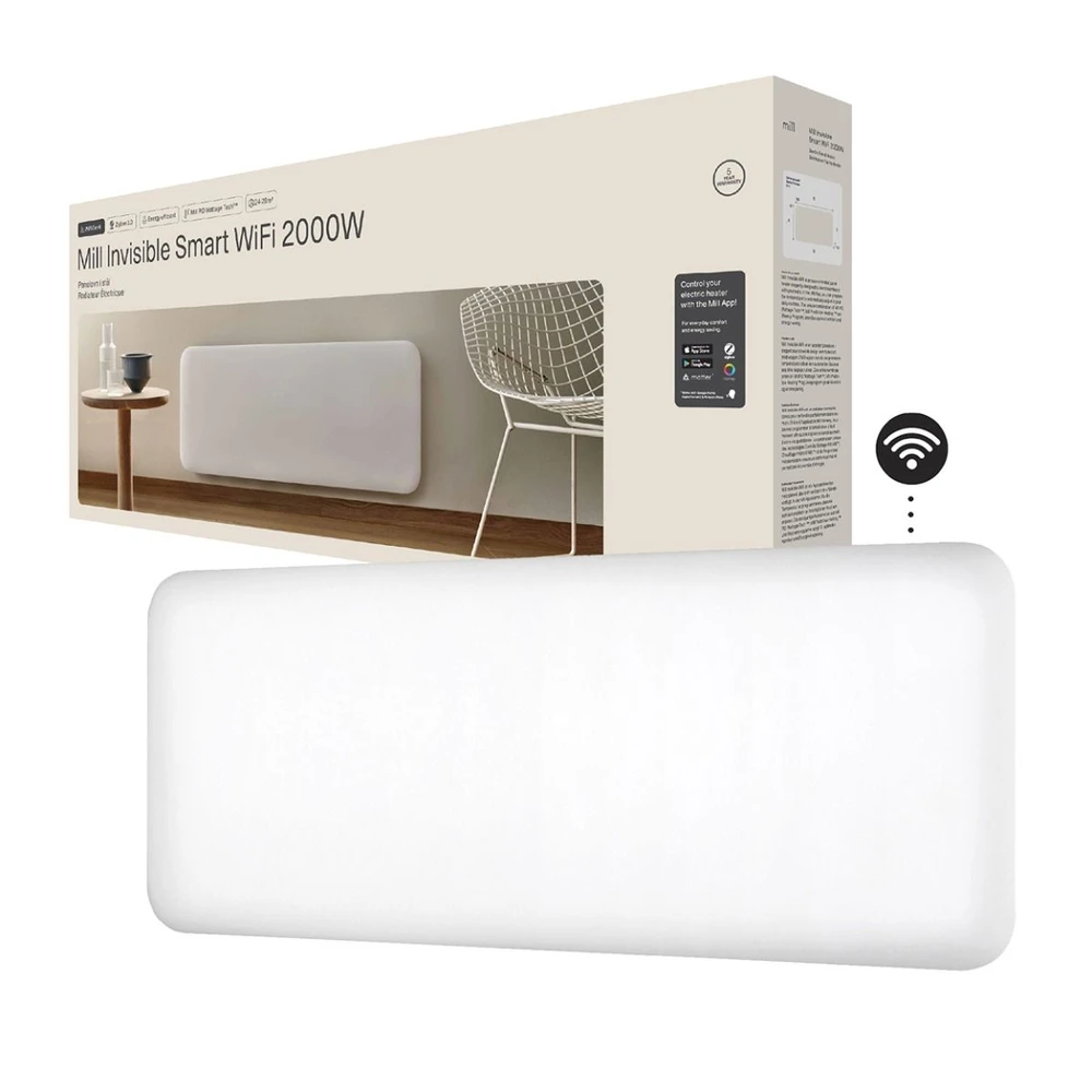 Šildytuvas Mill PA2000WIFI4 | 2000 W | Tinka 24–28 m² patalpoms | Baltas | IPX4