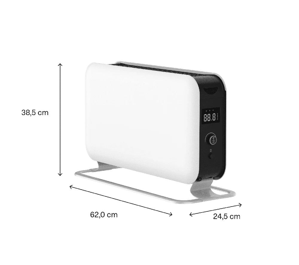 Šildytuvas Mill CO1500MAXWIFI3, 1500 W, tinka patalpoms iki 14-18 m², Baltas, IPX4
