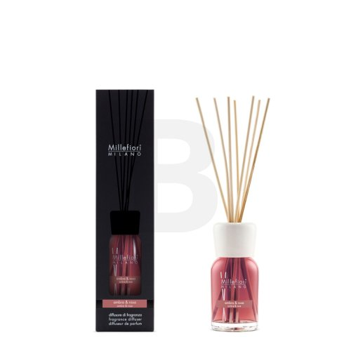 Millefiori Milano Fragrance Diffuser Ambra & Rosa, 100 ml