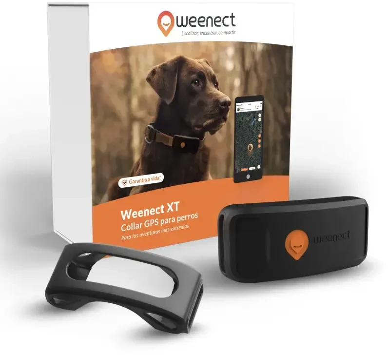 Mini GPS izsekotājs lieliem suņiem - Weenect Dog XT Juodas (bez kakla siksnas)