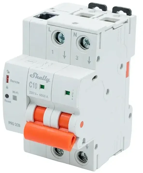 Miniature Circuit Breaker SHELLY Pro 2CB C10
