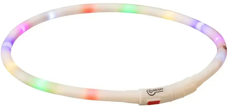 Trixie USB mirksintis antkaklis šuniui, daugiaspalvis, silikoninis, XS–XL: 70 cm/? 10 mm