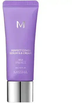 Missha M Perfect Cover Serum B.B. Kreminis daugiafunkcis serumo pagrindo BB veido kremas, atspalvis: 27 Honey rusvai gelsvas, 20 ml