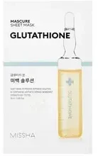 Missha Mascure Glutathione Sheet Mask šviesinamoji lakštinė veido kaukė, 27 ml