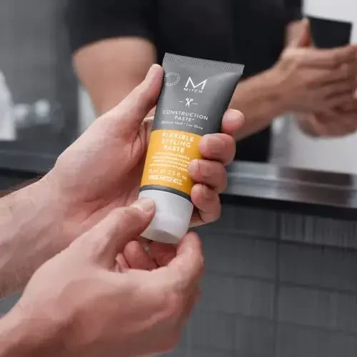 Mitch by Paul Mitchell Styling Construction plaukų formavimo pasta be parabenų, lanksčiai fiksuojantiems plaukams, 75 ml