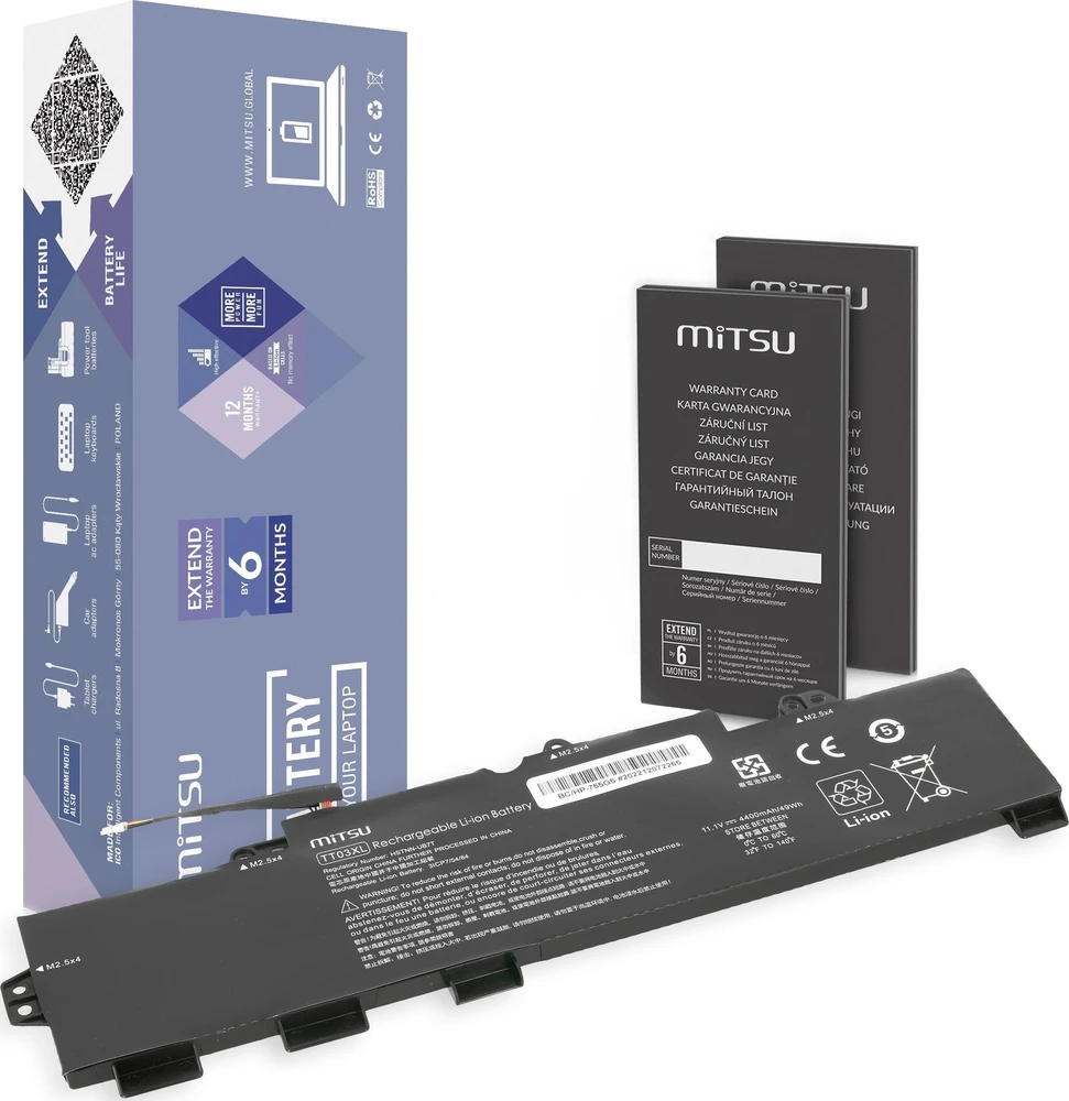 Nešiojamo kompiuterio akumuliatorius Mitsu BC/HP-755G5