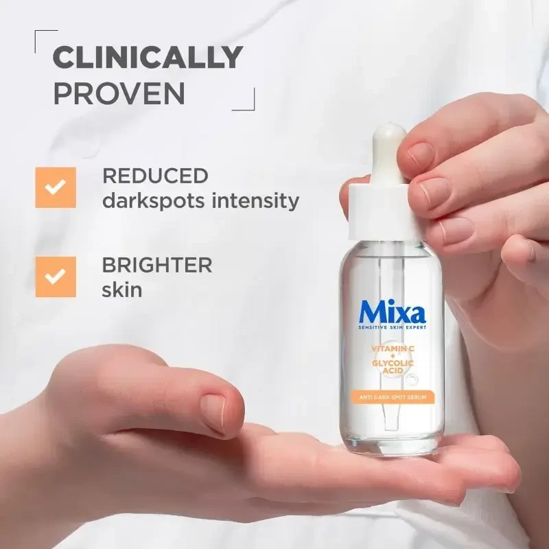 Mixa vitamino C + glikolio rūgšties serumas nuo tamsių dėmių odos serumas