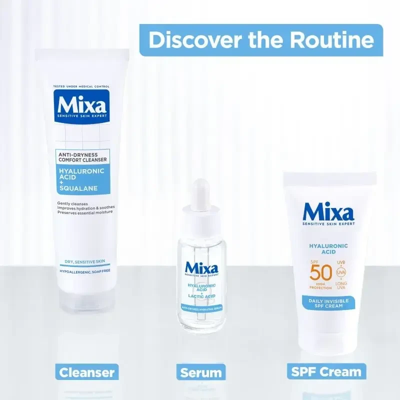 „Mixa“ hialurono rūgšties ir skvalano valomasis gelis nuo sausumo „Comfort Valiklis“