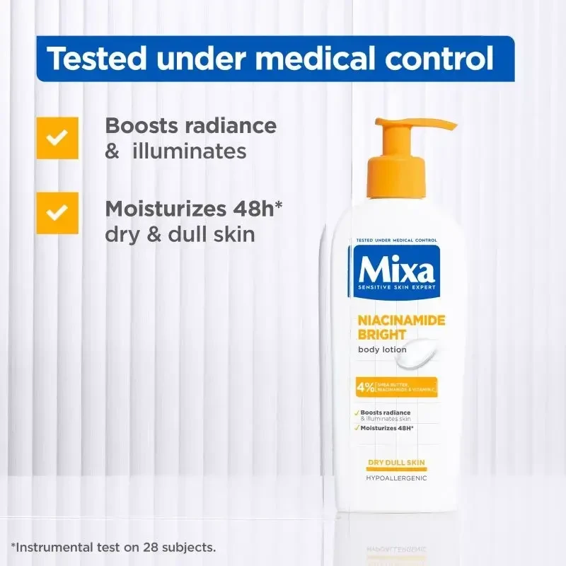 Mixa Losjonas kūnui skirta sausai odai Niacinamide Bright (Losjonas kūnui) 250 ml