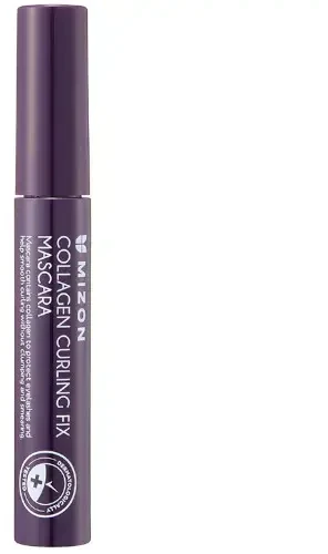 Mizon Atsparus vandeniui mascara for eyelash extensions and curling (Collagen Curling Fix Blakstienų tušas) 6 ml, Juodas