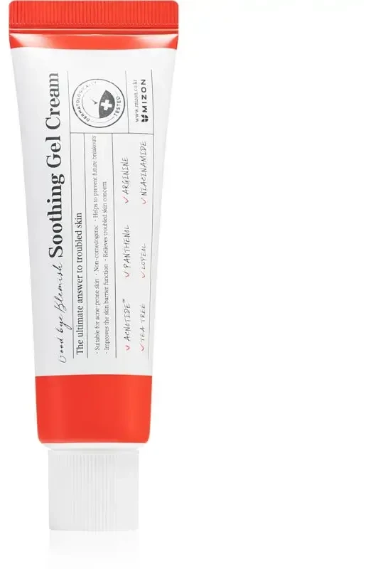 Raminamasis veido kremas probleminei veido odai Mizon Goodbye Blemish Soothing Gel Kreminis, gelinės konsistencijos, 55 ml
