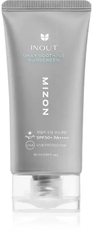 Mizon raminamasis veido apsaugos nuo saulės kremas SPF 50+ PA++++ Inout (kasdienis raminamasis apsaugos nuo saulės kremas) 50 ml