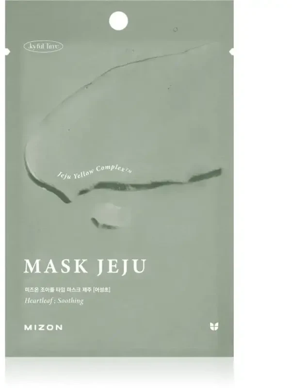 Mizon Raminamoji lakštinė veido kaukė „Heartleaf“ (Jeju kaukė) 23 g