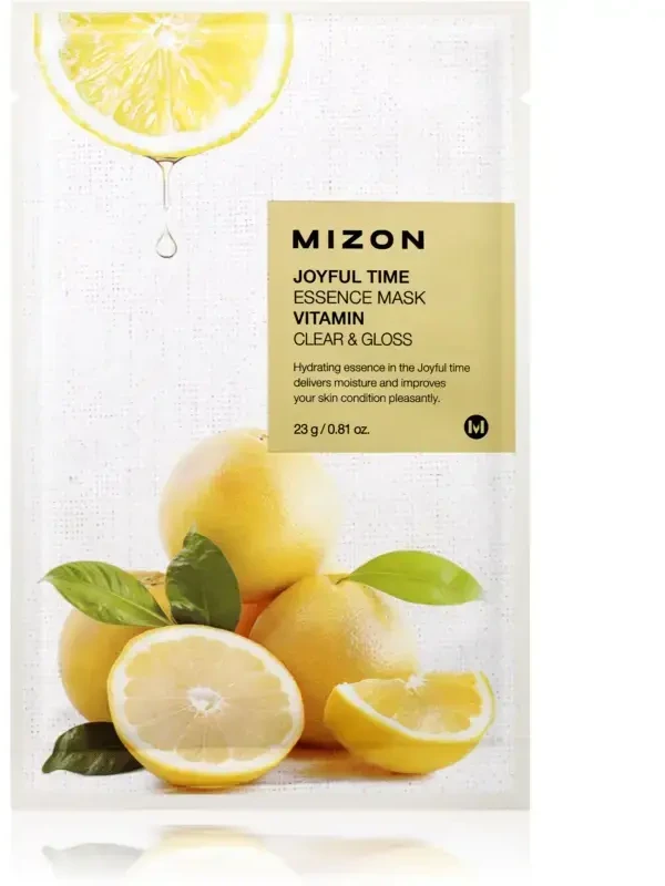 Mizon 3D veido kaukė su vitaminu C spindesiui ir gyvybingumui. Džiaugsmingas laikas (vitaminų esencijos kaukė) 23 g