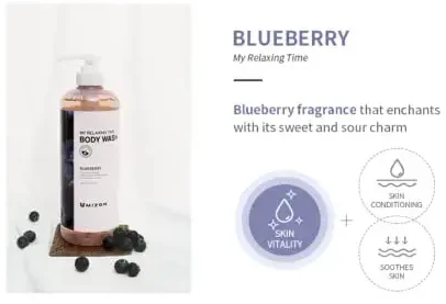 Mizon My Relaxing Time Kūno prausiklis Sweet Blueberry, 800 ml