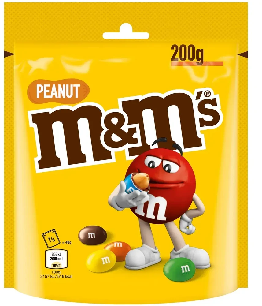 Dražė M&M's Peanut, 200 g