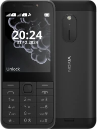 Mygtukinis telefonas Nokia 230 (2024), Dual SIM, Juodas