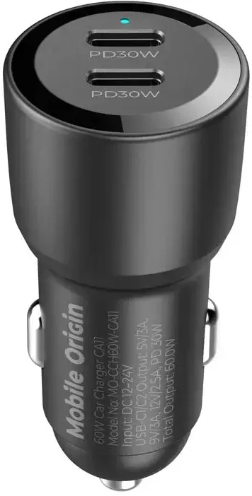 Mobile Origin automobilinis įkroviklis 60W 2 USB-C, CA11